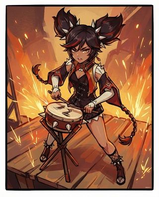 Xinyan Genshin Impact Character Art